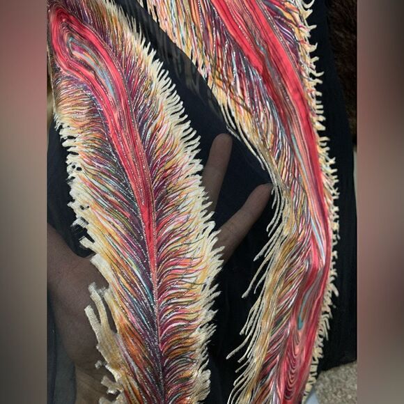 Stunning Silk Jacquard Floral Sleeveless Evening Dress with Exquisite Beading - Picture 16 of 16